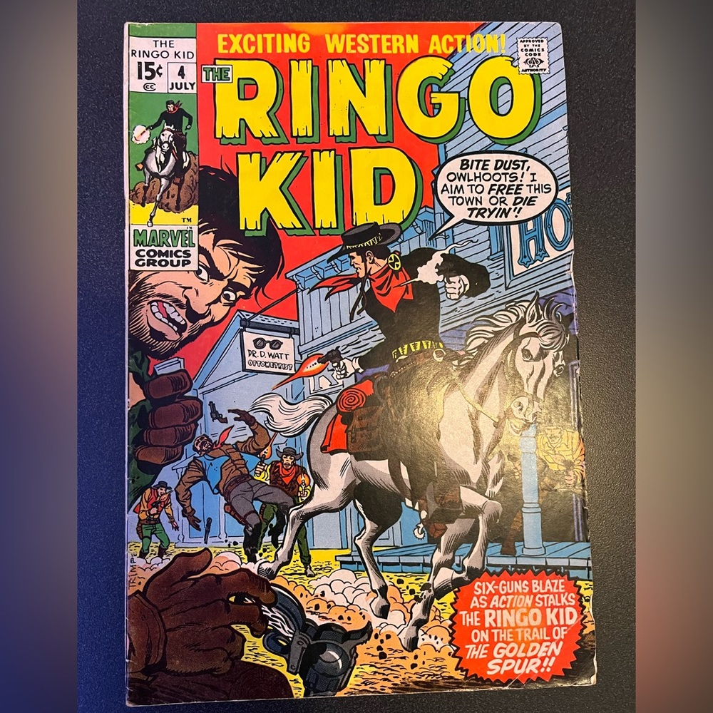 Marvel silver age 1970 The Ringo Kid comic.  Issue 4